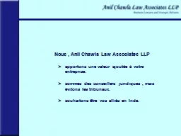 Nous , Anil Chawla Law Associates LLP