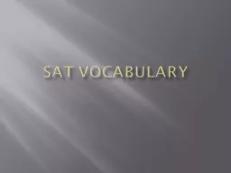 SAT vocabulary