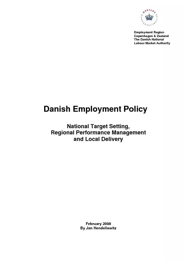 Employment RegionCopenhagen & Zealand The Danish National  Labour Mark