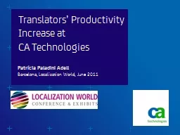 Translators’ Productivity