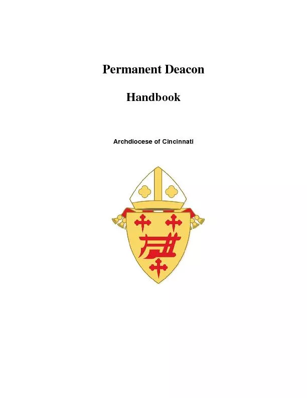 Permanent deacon hand book