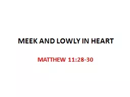 MEEK AND LOWLY IN HEART