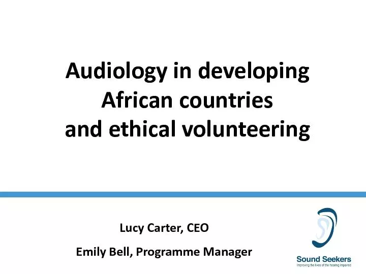 Audiology in developing African countries and ethical volunteering