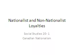 Nationalist and Non-Nationalist