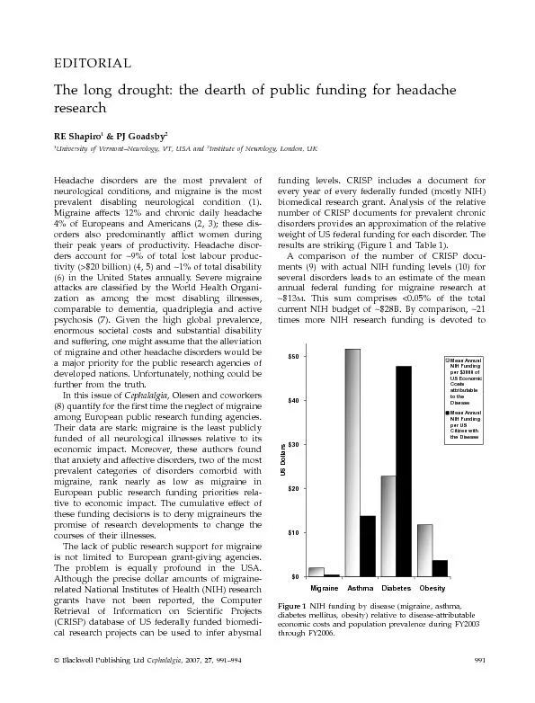 The long drought the dearth of public funding for headache research
