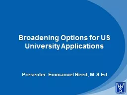 Broadening Options for US University