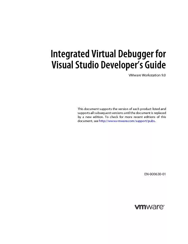 Integrated virtual debugger for visual Studio Developer's guide