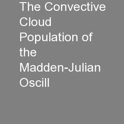 The Convective Cloud Population of the Madden-Julian Oscill