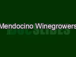 Mendocino Winegrowers
