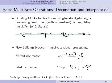 Basic multi rate operations decimation and interpolation