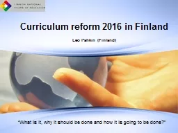 Curriculum reform 2016 in