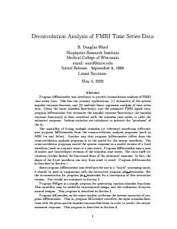 Deconvolution analysis of FMRI time series data