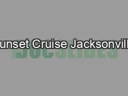 Sunset Cruise Jacksonville