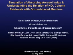Simulation of Absorbing Aerosol Index & Understanding t