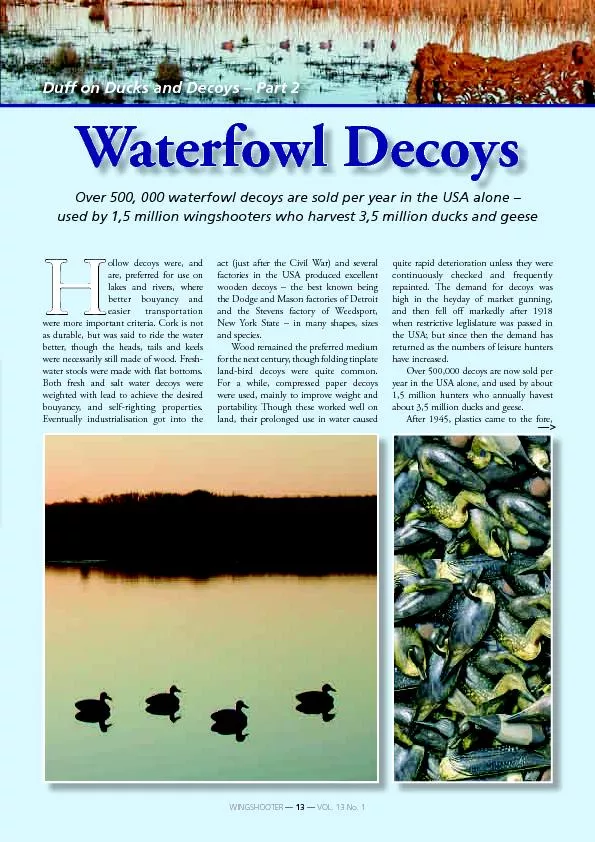 Duff on Ducks and Decoys – Part 2