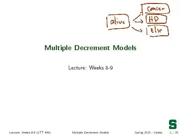 Multiple Decrement Models