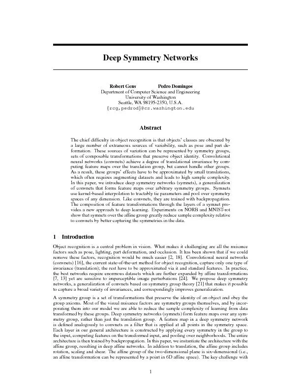 Deep symmetry networks