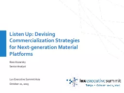 Listen Up: Devising Commercialization Strategies for Next-g