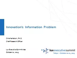 Innovation's Information Problem