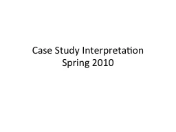 Case Study Interpretation