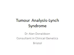 Tumour Analysis-Lynch Syndrome
