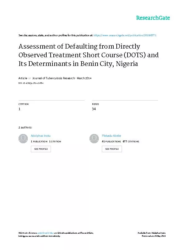 Assessment of defaulting from directly observed treatment short course and its determinants