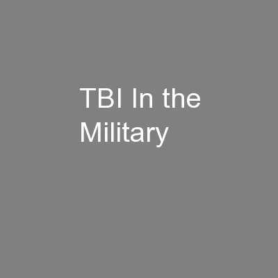 TBI In the Military