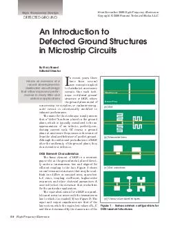 An introduction to defected ground structure in micro strip circuits