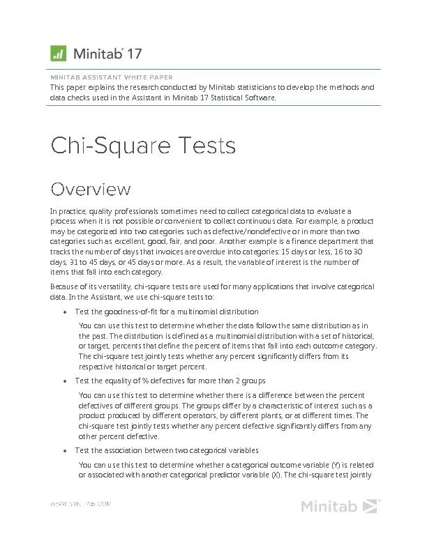 Chi square tests over view