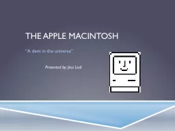 The APPLE Macintosh