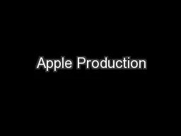 Apple Production