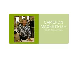 CAMERON MACKINTOSH