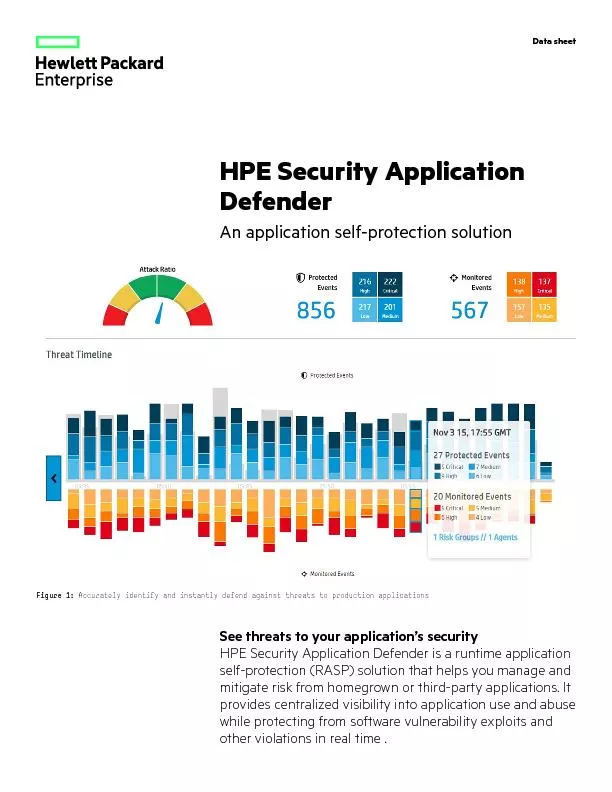 HPE Security Application DefenderAn application self-protection soluti