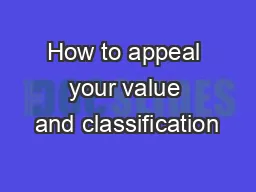 How to appeal your value and classification