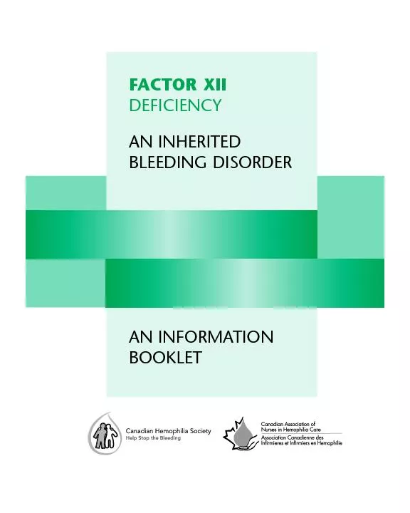 FACTOR XII AN INFORMATION