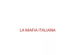 LA MAFIA ITALIANA