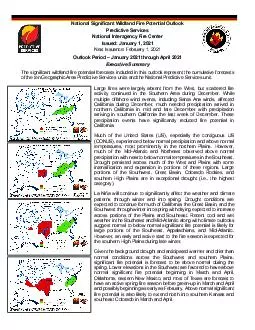 National Significant Wildland Fire Potential Outlook Predictive Services Nationa
