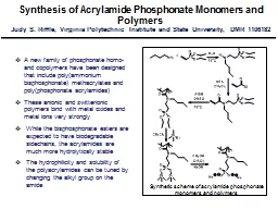 Synthesis of Acrylamide Phosphonate Monomers and