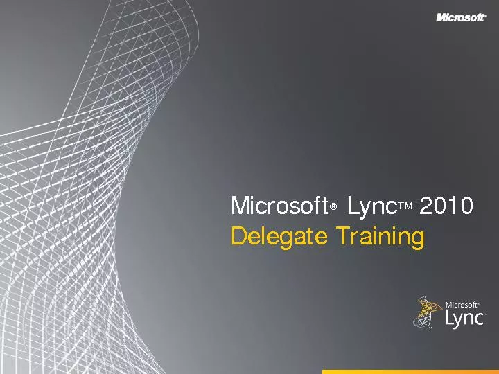 MicrosoftDelegate Training