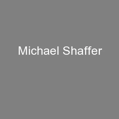 Michael Shaffer