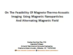 On The Feasibility Of Magneto-Thermo-Acoustic Imaging Using