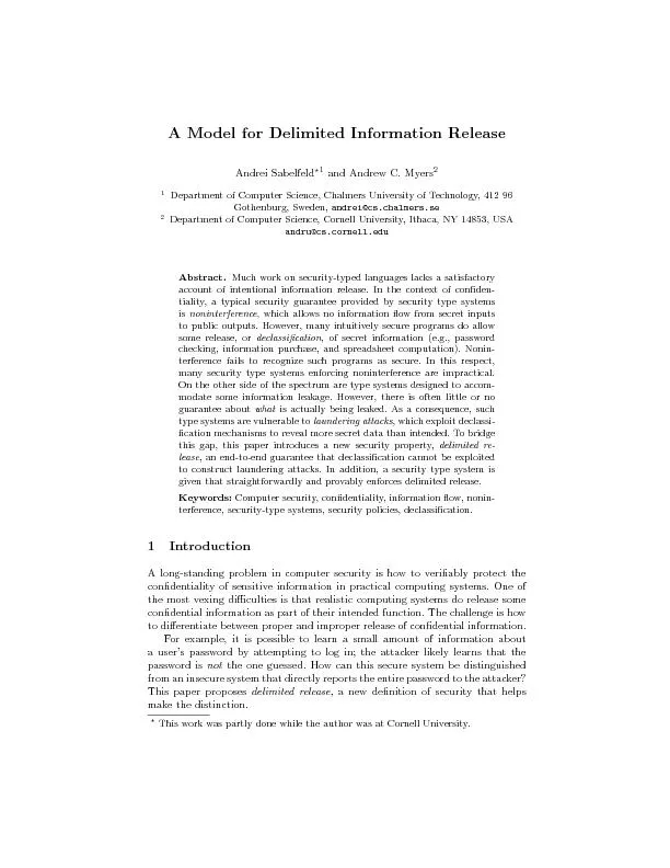 A models for delimited information release