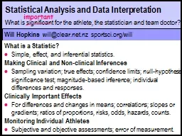 Statistical Analysis and Data Interpretation