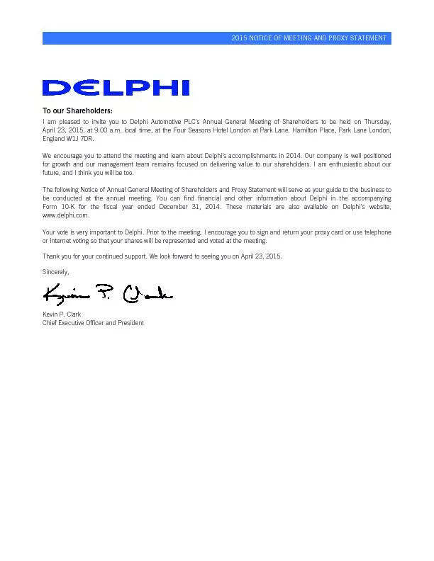 2015NOTICEOFMEETINGANDPROXYSTATEMENT