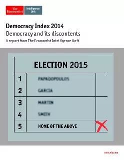 Democracy Index 2014Democracy and its discontents