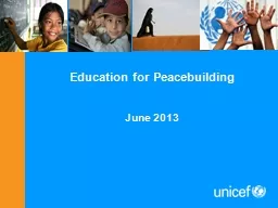 Education for Peacebuilding