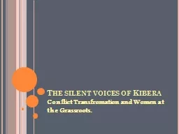 The silent voices of Kibera