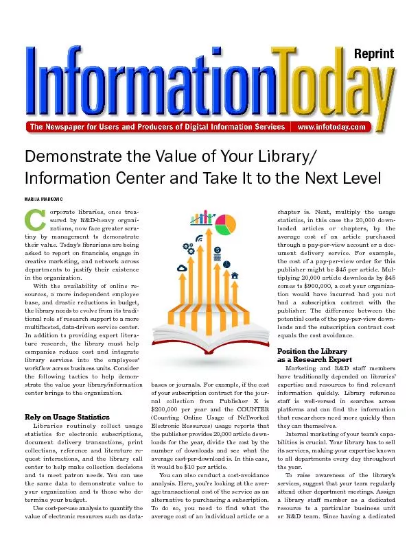 Demonstrate the value of your library or information center and take it to the next level