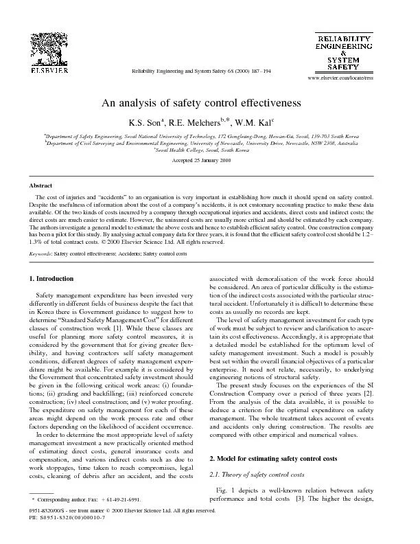An analysis of safety control effectiveness