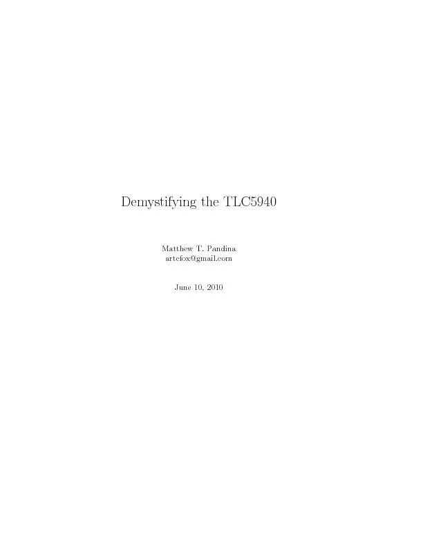 Demystifying the TLC 5940